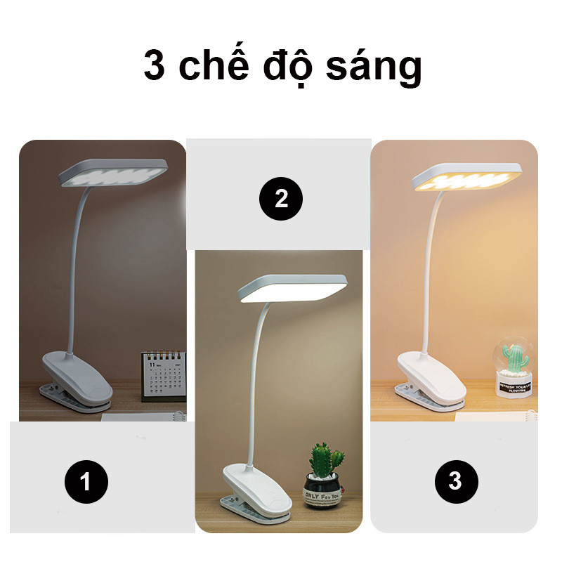 Đèn Học LED  Để Bàn Sạc，Đèn đầu giường đọc sách trong ký túc xá sinh viên，Bảo vệ thị lực của trẻ