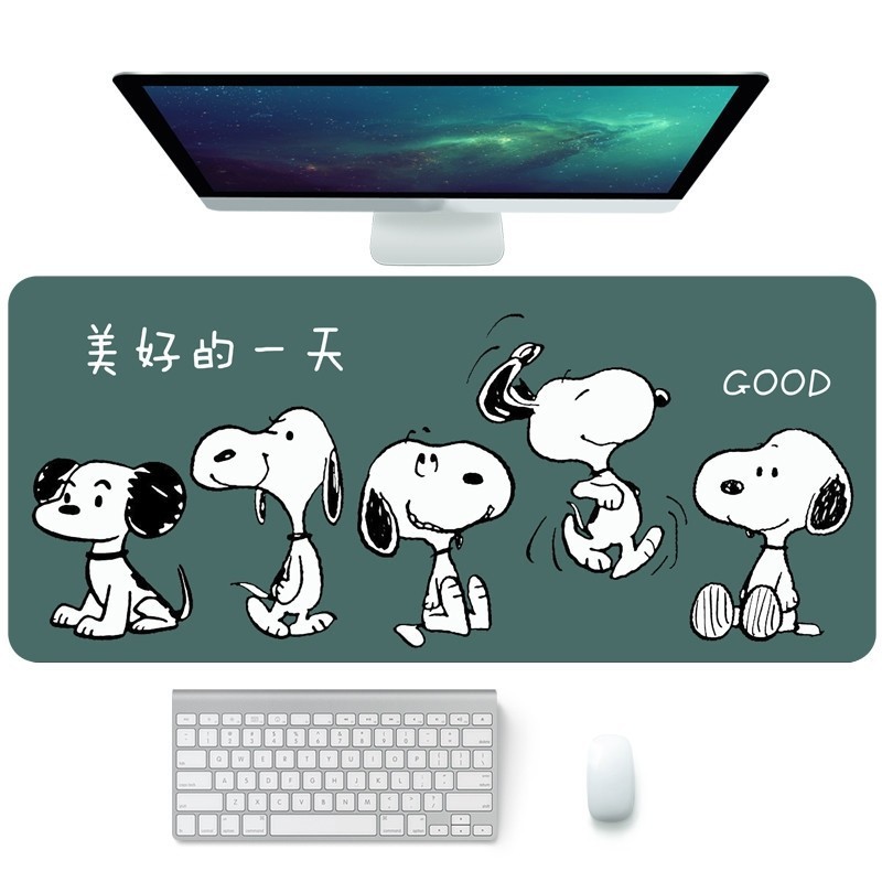 Miếng Lót Chuột Đệm Bàn Chơi Game Lớn Anime Lớn Hoạt Hình Để Bàn Thảm Chó Dễ Thương Snoopy Company Mousepad 800X300MM