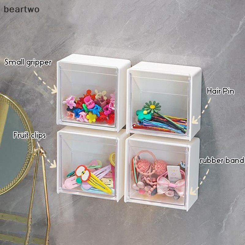 < Beartwo > Hộp lưu trữ treo tường Thiết kế Clam Hộp đựng khăn bông bằng nhựa Đẹp