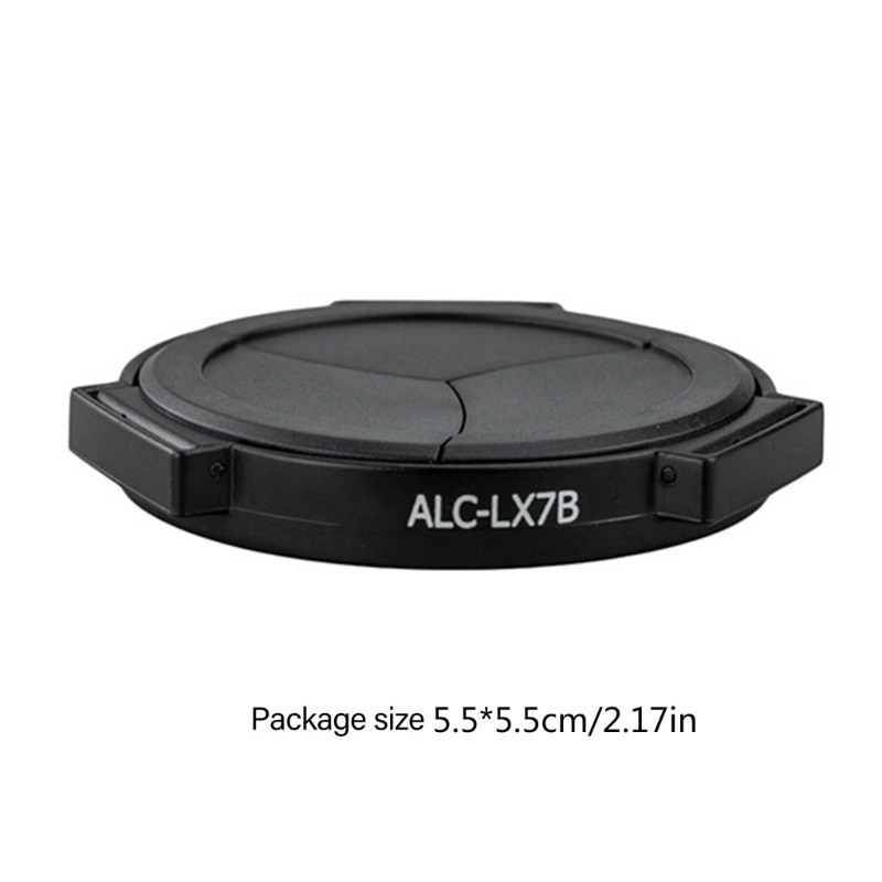 IOR Auto Lens Caps ALC-LX7 cho DMC-LX7 Leica D-LUX6 Slim Lens Protector Cover Đen Bạc