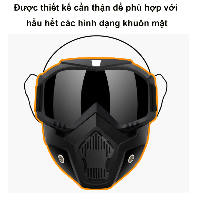Bộ kính bảo hộ cao cấp xe máy，Kính đi xe đạp，tấm che mũ bảo hiểm thể thao，Chống gió, chống bụi, răng nanh