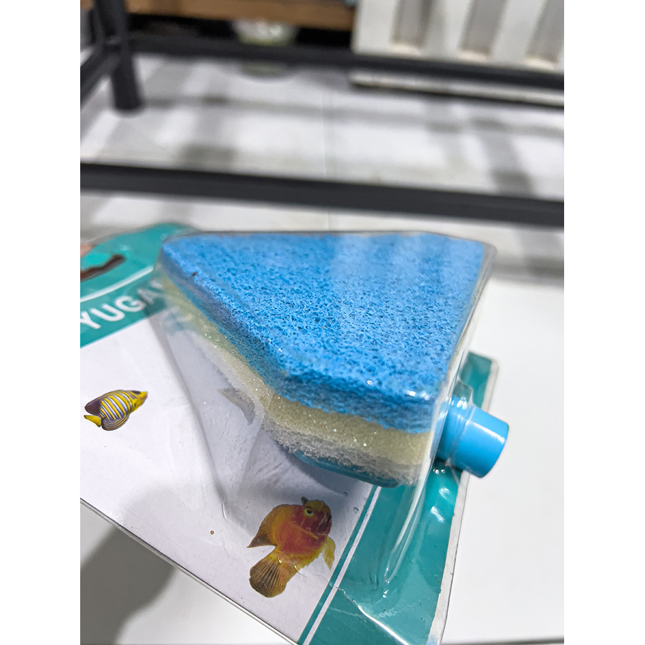 Cây chùi vệ sinh hồ cá (tam giác) xoay 360 độ, chiều dài thay đổi được 55 – 95 cm