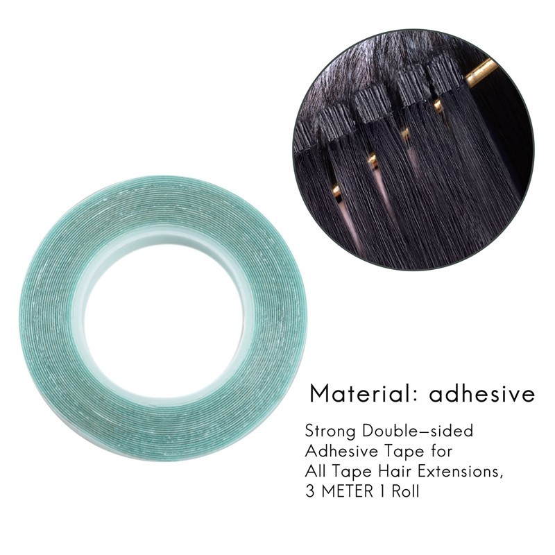 Băng dính hai mặt mạnh mẽ dùng cho extensions tóc, 3 mét/cuộn