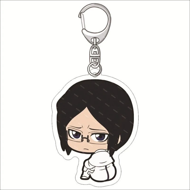 Móc khóa Anime BLEACH The Blood Warfare Kurosaki Ichigo Kuchiki Byakuya Aizen Sousuke Phụ kiện trang trí túi xách Balo