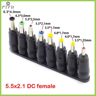 PTFU 8 Chiếc Đa Năng Laptop Nguồn Điện Adapter Kết Nối Cắm AC Jack Sạc Kết Nối Bộ Chuyển Đổi Nguồn Cắm Mới