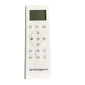 tay điều khiển remote từ xa điều hòa casper RCH-RUY-1 mẫu ngắn màu trắng-kèm pin-tay đầu bấm điều hòa casper RCH-RUY-1