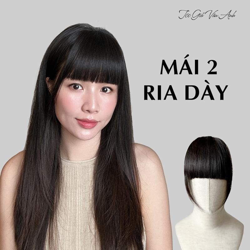 Mái  2 ria dày tóc thậ.t nữ (không có tóc phía sau) - Tóc Giả Vân Anh