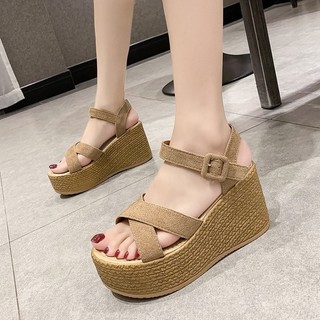 Giày cao gót nữ mũi nhọn chunky một dây thời trang