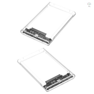 Hilivn) Hộp đựng đĩa cứng 2,5 inch Type-C Vỏ ổ cứng trong suốt Hộp số tốc độ cao Lắp đặt dễ dàng cho ổ cứng SATA 2,5 inch / SSD