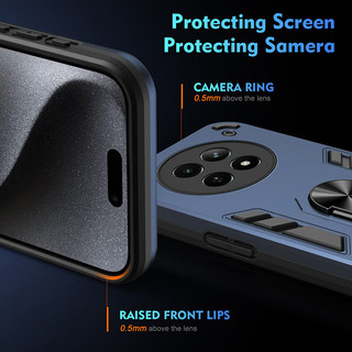 Vòng xoay 360 Vỏ mới cho Realme 12 11 12x 11x 12 Pro + 5G Vỏ giáp chắc chắn có giá đỡ nhẫn Vỏ bảo vệ chân đế