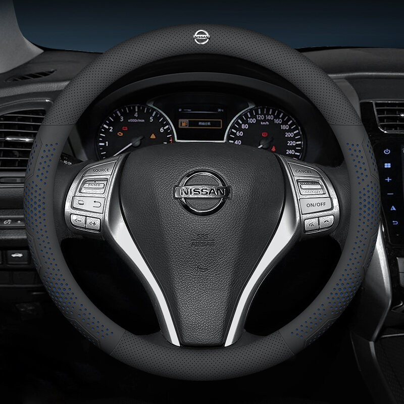 Bọc vô lăng ô tô siêu mỏng, da siêu mỏng chống trượt và thấm mồ hôi cho Nissan Nismo Sentra Skyline n16 R34 X Trail Teera Navara Kick March Tiida Sylphy Note