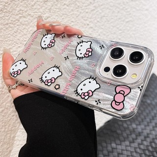 Ốp lưng iPhone họa tiết Hello Kitty vui vẻ, dành cho iPhone 16/15/14/13/11 Pro Max/XR/XS Max
