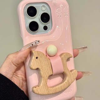 Xà Phòng Dễ Thương Stereo Trojan Đứng Ốp lưng Di Động Cho iPhone16 15 14 13 12 Pro Max Chống Sốc Bảo Vệ Camera Ốp Lưng Cứng Chống Rơi