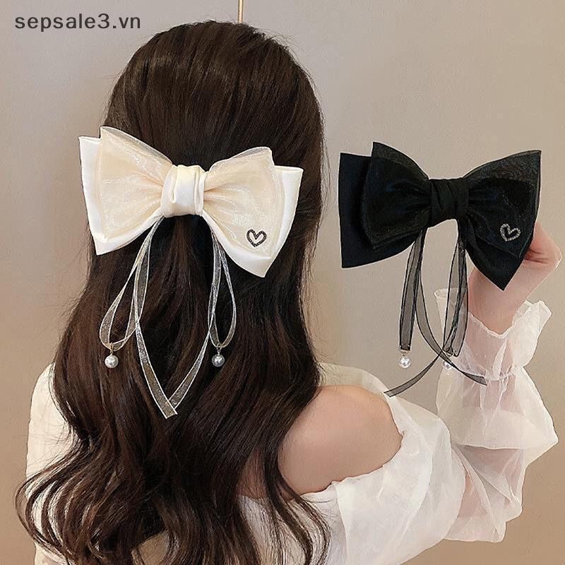 # Sepsale # Nơ Thời Trang Barrette Dành Cho Nữ Bé Gái Nơ Đơn Giản Kẹp Tóc Cưới Phụ Kiện Tóc Tính Khí Thanh Lịch Kẹp Tóc Quà Tặng.