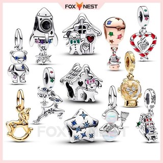 Trang sức charm DIY hình người tuyết chủ đề Giáng sinh còn hàng