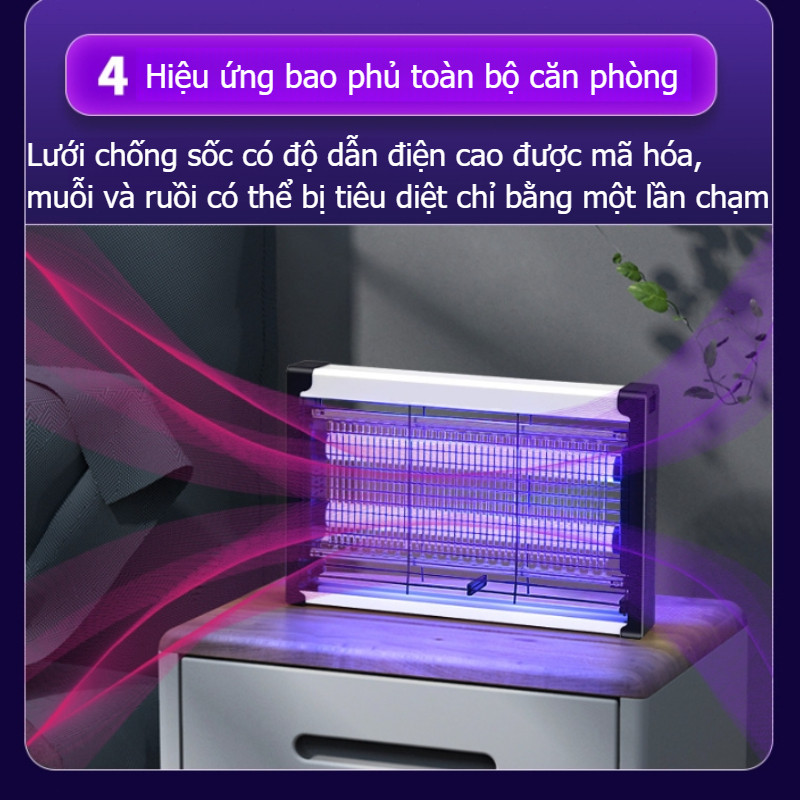 Đèn bắt muỗi,Suất 4-10W,Thu Hút Diệt Đuổi Côn Trùng,Hiệu Quả Không Độc Hại,Đèn diệt muỗi gia dụng