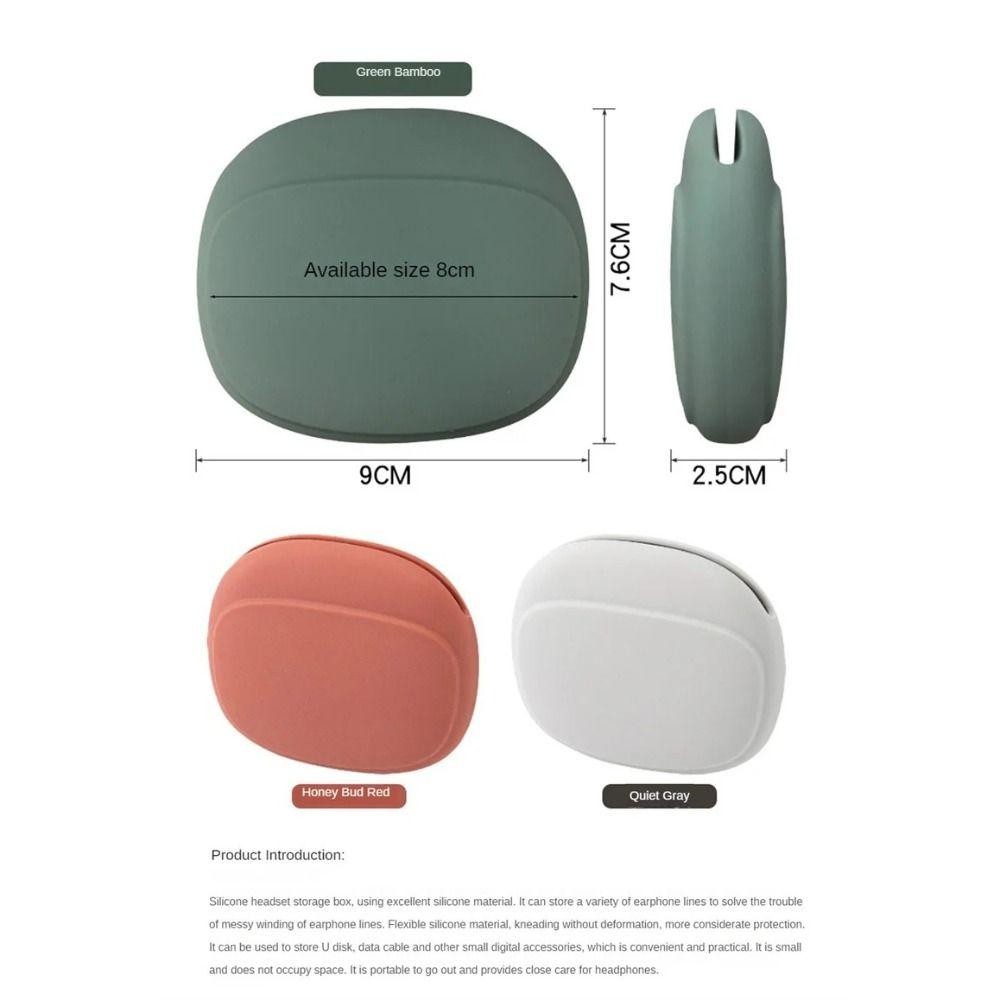 YUJINPH Hộp Đựng Tai Nghe Silicon Mini Đa Năng, Túi Đựng Cáp & Chìa Khóa Di Động, Dễ Thương, Bảo Vệ Tốt 2025
