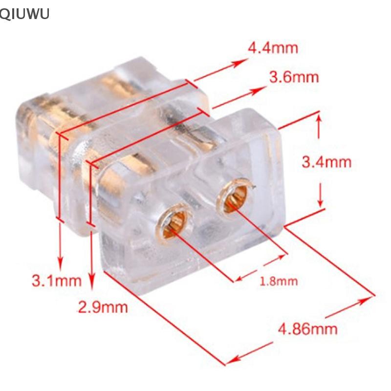 Qiuwu 2 chiếc 0,78 pin đôi 1964 ổ cắm nữ tự làm tùy chỉnh cáp tai nghe cao cấp phụ kiện pin cắm.