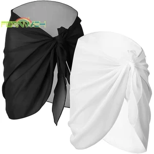Váy voan ngắn sarong dành cho nữ Váy không có Bikini Đồ bơi đi biển Bộ đồ tắm Bọc váy cho đồ bơi Mùa hè che đậy [MỚI]