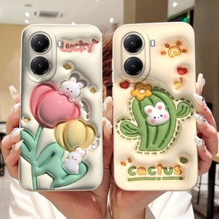 Dành Cho Poco X7 Pro PocoX7 Vỏ Bảo Vệ Ống Kính Poco X 7 X7Pro 2024 Vỏ Silicon Mềm Hình Thỏ Gấu Trúc Dễ Thương
