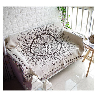 Mỹ Sofa Khăn ins Sofa Bao Vải Đơn Đôi Đa Năng Chống Bụi Bao Dày Sợi Cotton Chăn Ngoài Trời Phong Cách Dân Tộc