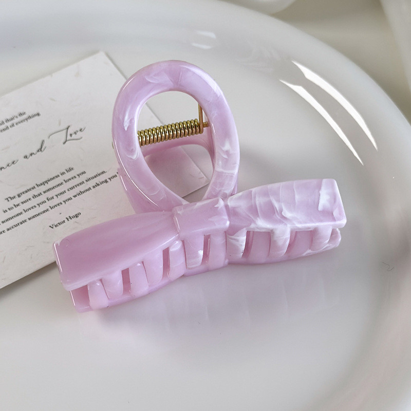 Kẹp tóc vừa phải Jelly Color Bow Kẹp tóc đơn giản