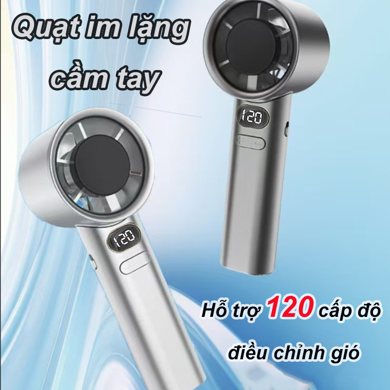 Quạt Cầm Tay Mini Làm Mát Nhanh Với 120 Mức Gió, Dung lượng pin 3600 mAh，Hỗ trợ sạc nhanh