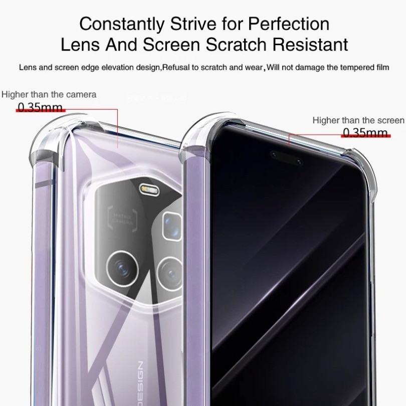 Túi Khí Mềm Ốp lưng Honor Magic7 Magic 7 Lite Pro RSR 7Lite 7Pro 7RSR 5G Fundas Silicon Trong Suốt Mặt Sau Đơn Giản Carcasas