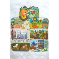 Đồ chơi sáng tạo bóc dán búp bê chủ đề Famr montessori phát triển trí tuệ h8