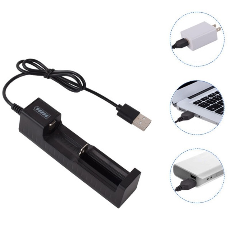 YOI USB Sạc Cho 4 2V 18650 18490 Pin Li-ion Pin Lithium Đa Năng Cho Bộ Chuyển Đổi Sạc Thông Minh 1 Khe Cắm