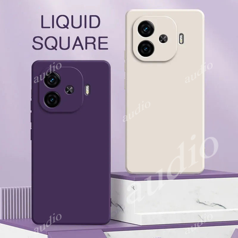 Dành Cho IQOO z9 z9X 5G 2024 Vỏ Silicon Lỏng Vuông Chính Hãng Cho IQOO z9 z9X Z 9 X 9x iQOOZ9 iQOOZ9x 5G Vỏ Chống Sốc Chính Hãng TPU Lỏng Silicon Ốp lưng