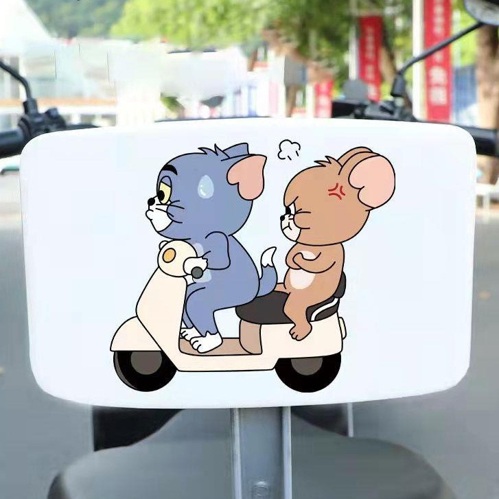 Mũ bảo hiểm Tom Cat / chuột Jerry Cat dễ thương / nhãn dán tạo kiểu xe hơi