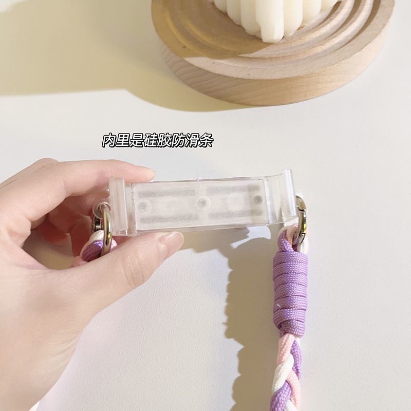 Phụ kiện điện thoại Kẹp lưng hoa 3D kèm dây bện, dây đeo mở rộng đa năng, chống rơi