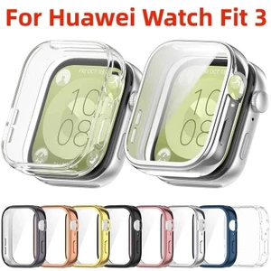 Vỏ Silicon Cho Huawei Watch Fit 3 Phụ Kiện Dây Đeo Đồng Hồ Thông Minh TPU Bảo Vệ Màn Hình Cho Huawei Watch Fit3 Ốp Lưng