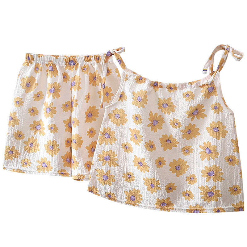 Bé Gái Culottes Phù Hợp Với Mùa Hè Phong Cách Mới Trẻ Em Váy Camisole Phiên Bản Hàn Quốc Trẻ Em Hoa Phù Hợp Với 8IXZ