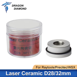 Vòng gốm Laser Đầu phun Laser 28 / 32mm cho Raytools WSX Precitec HSG HANS DNE Sợi Laser Đầu cắt