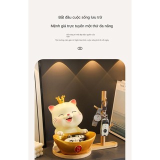 Quà tặng trang trí lối vào: mèo may mắn, lưu trữ chìa khóa, tủ giày, phòng khách, tân gia, nhà mới