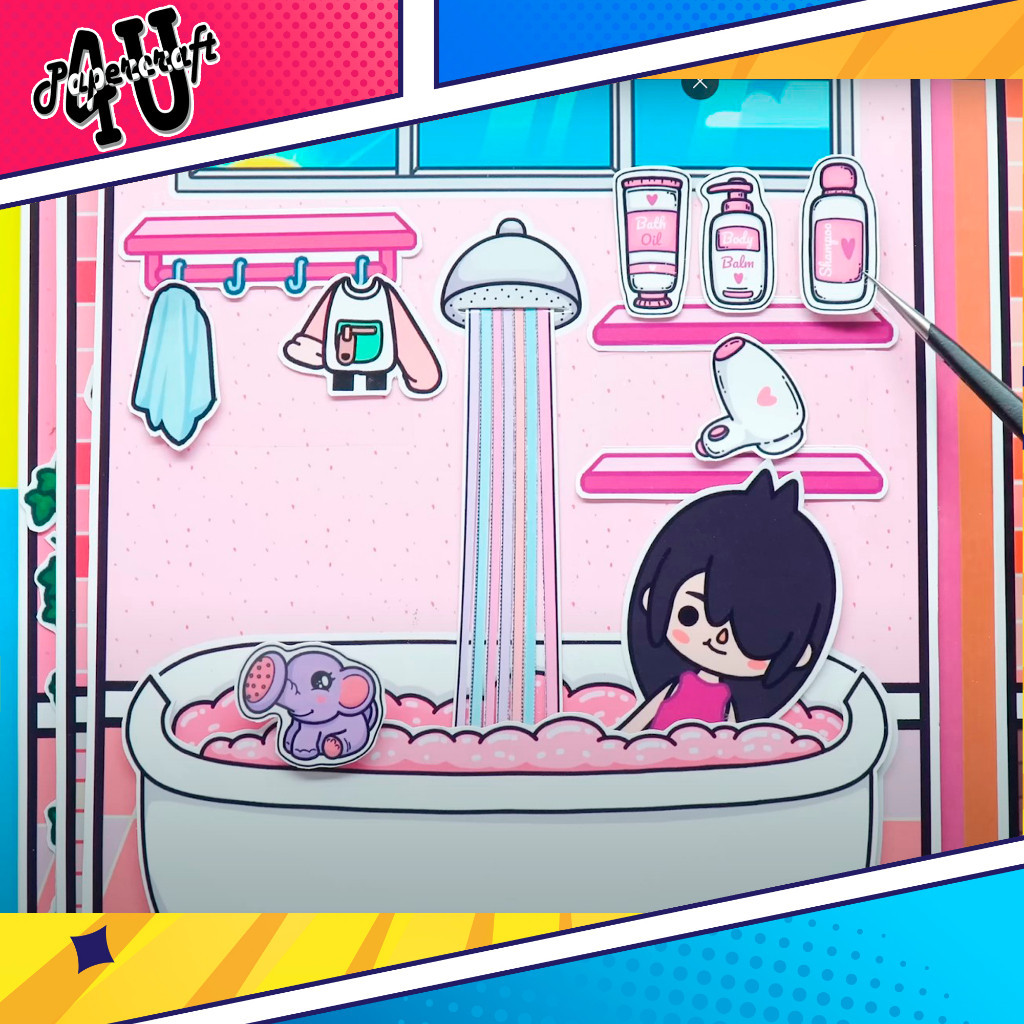 ĐỒ CHƠI NGÔI NHÀ BÚP BÊ GIẤY CẮT THỦ CÔNG DIY - TOCA LIFE WORLD -  MẪU TA030