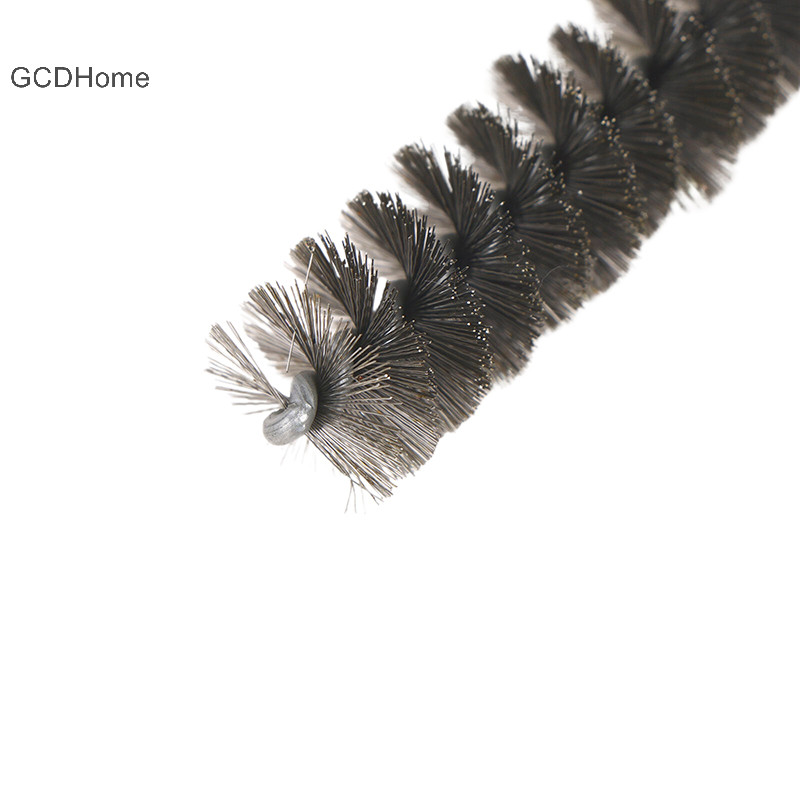 Gcdhome 1 / 6 Bàn chải làm sạch lỗ khoan 1 / 4 "Tay cầm lục giác Bàn chải dây thép không gỉ để làm sạch chống gỉ Cổng ống 8-19mm HOT