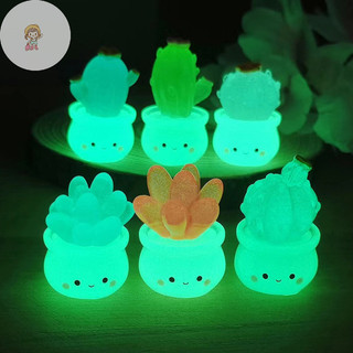 TWE Dạ Quang Xương Rồng Các Bức Tượng Đồ Trang Trí Nhựa Xương Rồng Series Trang Trí Nhà Sáng Tạo Phụ Kiện Cảnh Quan Micro Đồ Trang Trí Xe Ô Tô VN