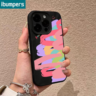 ibumpers Ốp lưng Iphone hàn quốc đơn giản cầu vồng họa tiết nhám Ốp điện thoại mỏng silicone mềm chống sốc cho iphone 15 14 12 13 11 pro max ip 7 8 plus iphon x xs xr xs max