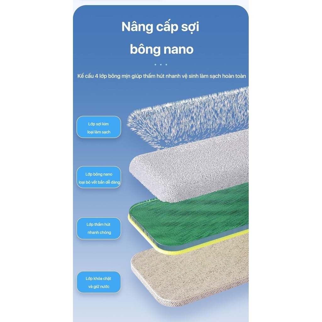 Mô tả Bông lau thay thế Zolele size 16x4 cây lau tự vắt mini cầm tay DM01 - 4
