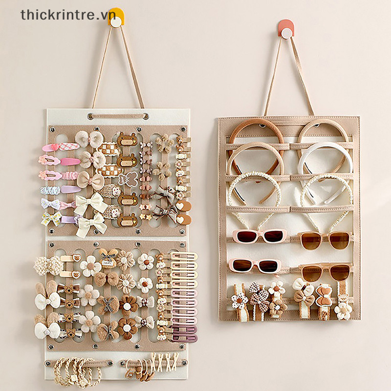 THI Tóc Nơ Tổ Chức Treo Tường Dung Tích Lớn Giá Đỡ Lưu Trữ Móc Treo Tiết Kiệm Không Gian Phụ Kiện Cho Bé Gái Phòng VN