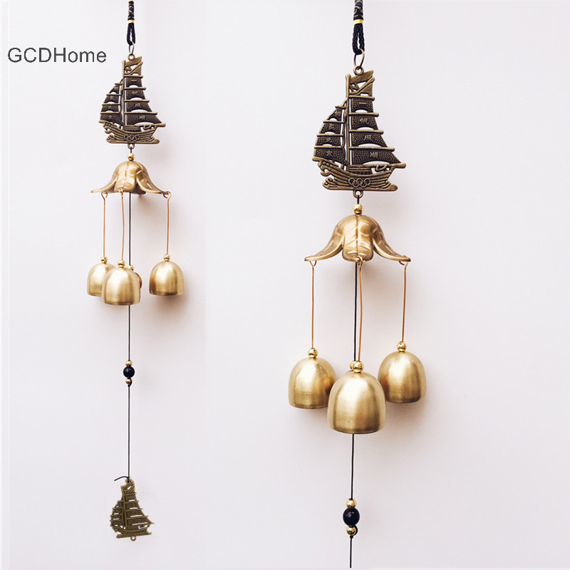 Gcdhome 1 Cổ Đồng Chuông Gió Ngoài Trời Sân Vườn Trang Trí Cuộc Sống Kim Loại Ngoài Trời Chuông Gió Trung Quốc Phương Đông May Mắn Kim Loại Trang Trí HOT