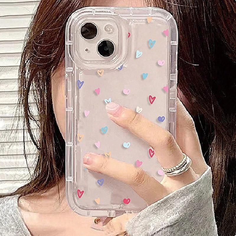 Dành Cho IPhone 16 11 14 15 12 13 Pro Max 16e 8 7 Plus XR X XS Max SE2020 2022 Vỏ Ngôi Sao Hoa Nhỏ Trong Suốt Mềm Chống Sốc Silicon