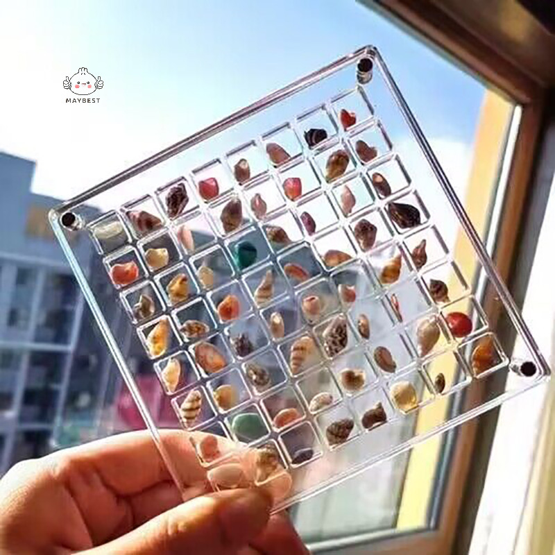 Maybest 1 Hộp Sưu Tập Đá Cho Hạt Trang Sức Móng Tay Acrylic Từ Biển Hộp Bảo Quản 36 / 64 Lưới Nhỏ Thủ Công Tổ Chức Hộp Đựng {VN}