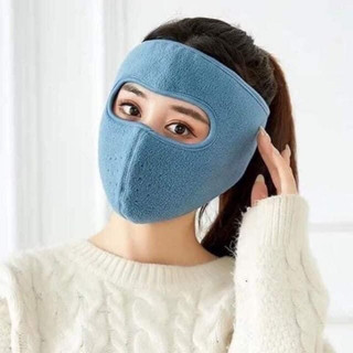 Khẩu trang che kín mặt lót nỉ không kính đi xe máy phượt ấm áp