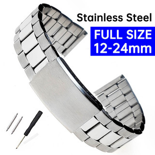12-24mm Full Size Dây đeo đồng hồ bằng thép không gỉ 12mm 14mm 16mm 18mm Dây đeo đồng hồ 20mm 22mm cho Seiko Diver Lặn cá ngừ cho đồng hồ cơ nam nữ Đồng hồ thạch anh