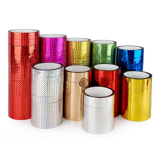 50m Tự Dính Trang Trí Laser Băng DIY Lấp Lánh Đảng Tặng Đóng Gói Trang Trí Nhà Băng Dập Nóng Miếng Dán Vàng Bạc Băng