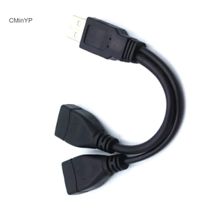 Cminyp USB 2.0 Bộ Chia Y Cáp 1 Nam Đến 2 Nữ Dây Nối Dài Bộ Chuyển Đổi Nguồn Cho PC Xe Truyền Dữ Liệu Cáp Sạc Vinh Quang
